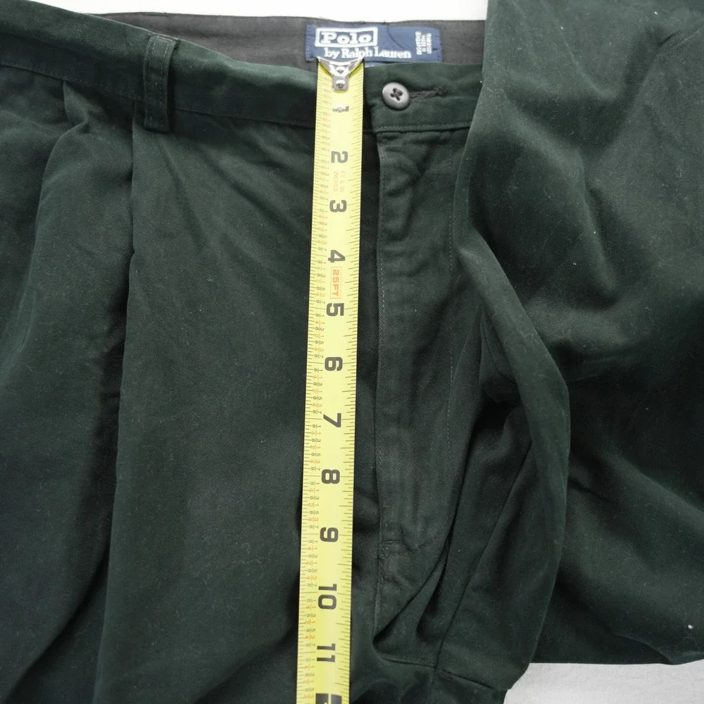 Polo Ralph Lauren‎ Hammond Pant Mens 36x32 Black Double Pleated Cuffed Chinos